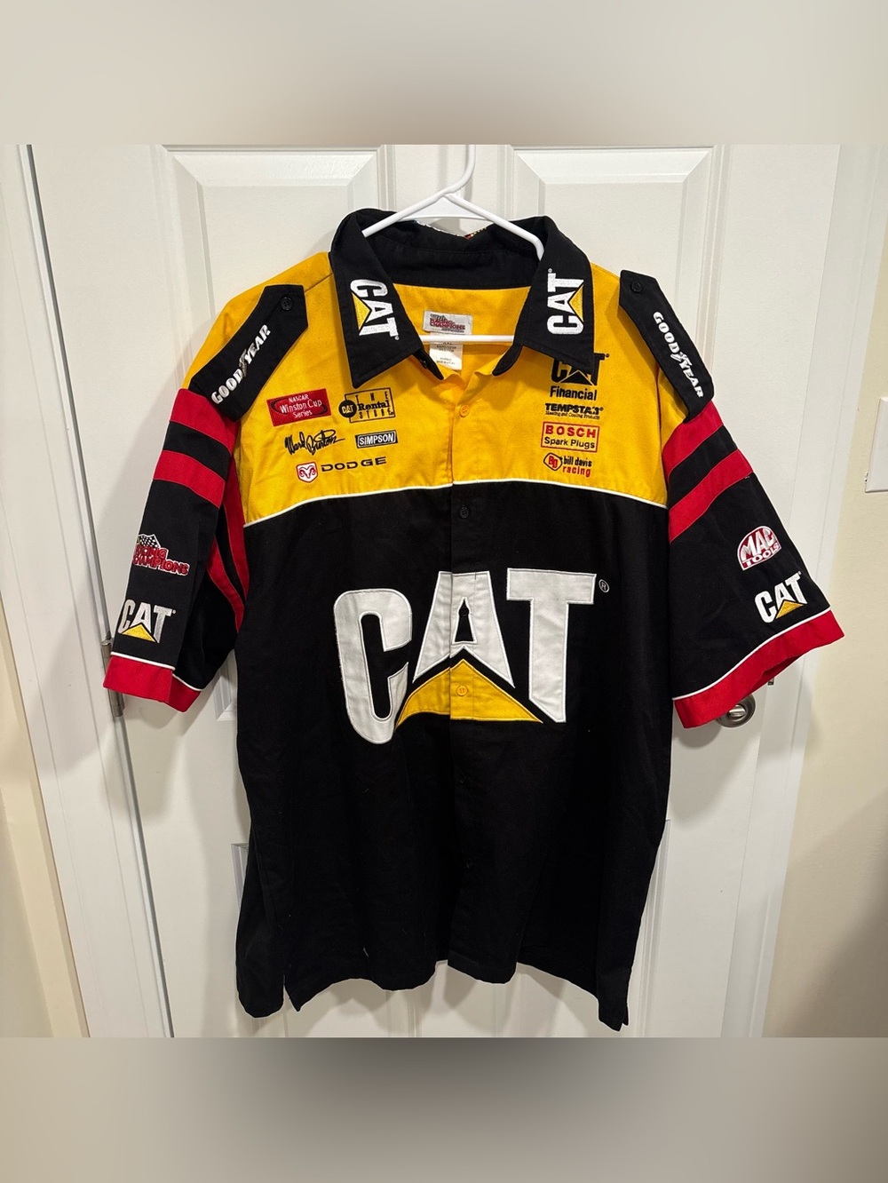 VTG Racing Champions Ward Burton CAT #22 Winston Cup Button Shirt Size XXL